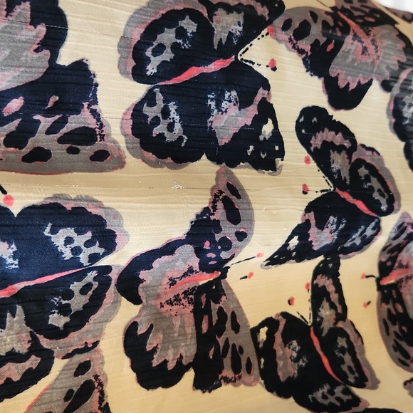 Tucker for Target Tan and Navy Butterfly Tank-top Spaghetti Straps Size Large - Picture 2 of 6